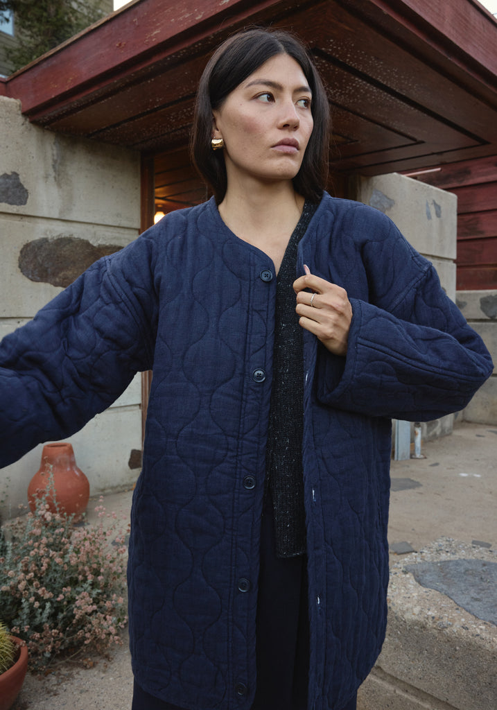 Built Rite Clothes Quilted Coat Navy – First Rite Clothing