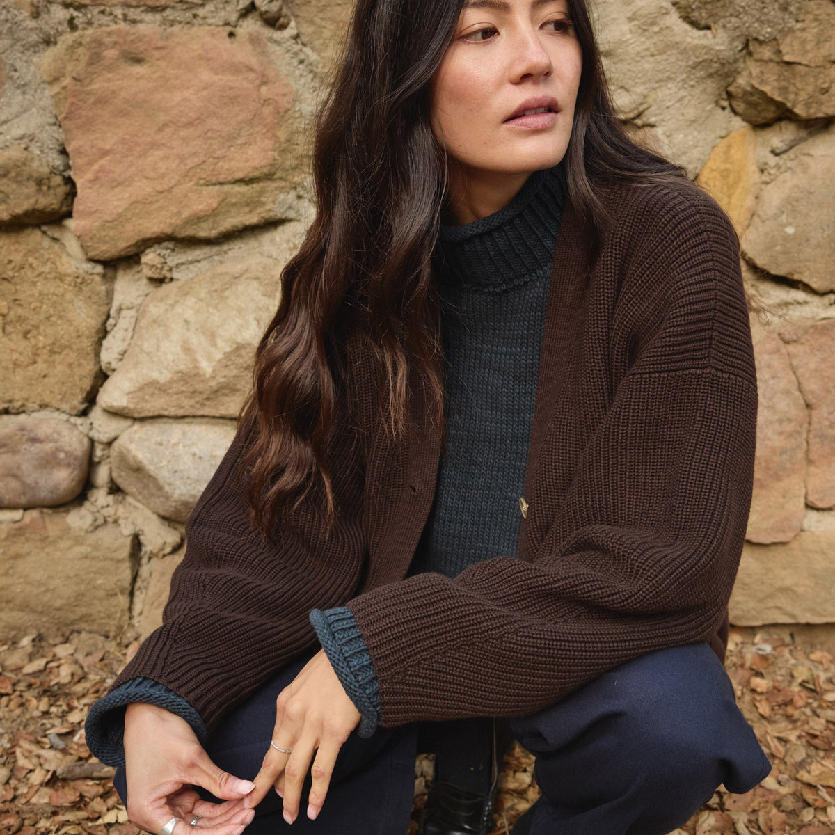 Maia Cardigan Walnut – First Rite Clothing