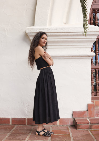 deres Greta / first step skirt （BLACK） FirstRite_SS25_SantaBarbara_05