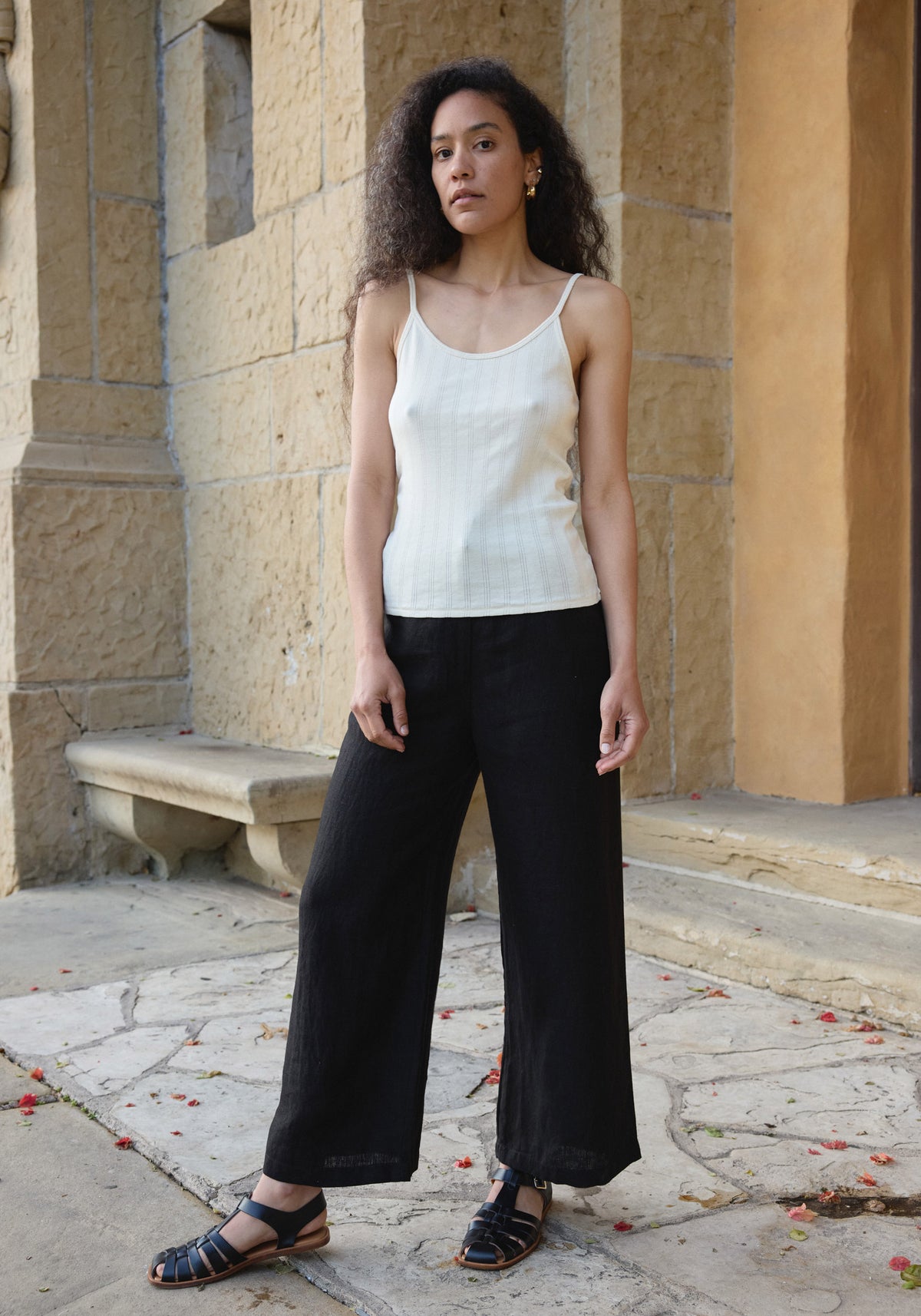 Pointelle Camisole Natural – First Rite Clothing